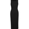 Bodycon Dress Midi Dress Sleeveless Dress Crew Neck Knit Fabric Slim Fit Tank Dresses