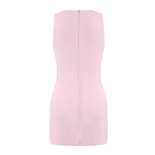 Athletic Dress for Women with Shorts Sleeveless Crew Neck Tennis Dress Sexy Side Slit Golf Atctivedress