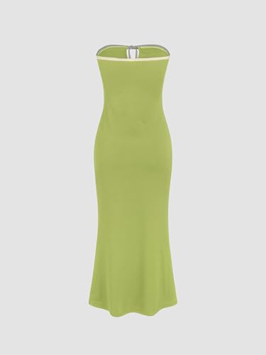 Strapless Tude Bodycon Midi Dress Ruched Tie Knotted Cocktail Party Summer Dresses