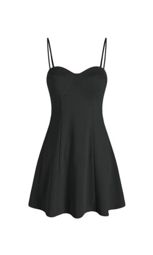 Mini Dress V Neck Sleeveless Bodycon Strappy High Waist Party Dress Flared A Line Short Dresses