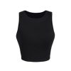 Women Tank Tops High Neck Sleeveless Going Out Cute Crop Top Trendy Basic Fitted Shirts