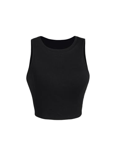 Women Tank Tops High Neck Sleeveless Going Out Cute Crop Top Trendy Basic Fitted Shirts