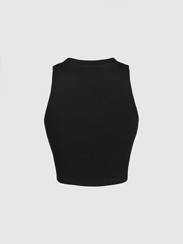 Women Tank Tops High Neck Sleeveless Going Out Cute Crop Top Trendy Basic Fitted Shirts