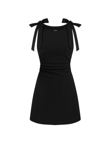Mini Dress Bodycon Sexy Square Neck Bowknot Sleeveless High Waist Party Cocktail Elegant Dresses for Women