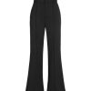 Solid Knitted Flared Trousers