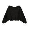 Women’s Boat Neck Dolman Sleeve Knit Sweater Fall Trendy Sweater Pullover Tops Jumper