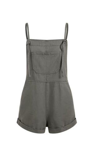 Overall Shorts For Women Jean Denim Rompers Adjustable Strap Loose Fit Overalls Summer Casual Outfits with Pockets