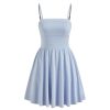 Women's Gingham Mini Dress for Summer Plaid Dresses Flowy Trendy Sun Dress