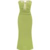 Strapless Tude Bodycon Midi Dress Ruched Tie Knotted Cocktail Party Summer Dresses