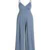Plus Size Jumpsuits For Curvy Women V Neck Sleeveless Spaghettis Strap Wide Leg Overalls Casual Summer Outfits