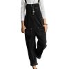 Women's Corduroy Casual Bib Overalls Loose Tapered Jumpsuits Adjustable Straps Rompers Fall Outfit with Pockets PC9