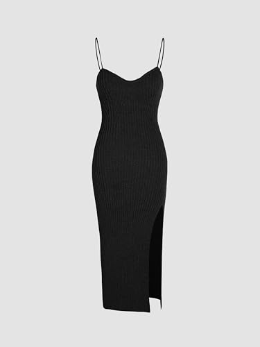 2 Piece Sweater Dresses for Women Winter Slit Long Sleeve Womens Midi Dress Pullover Bodycon Wedding Guest Outfits
