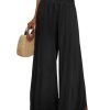 Women Summer Boho Palazzo Pants High Waist Wide Leg Floral Casual Cotton Lounge Trousers with Pockets PP0