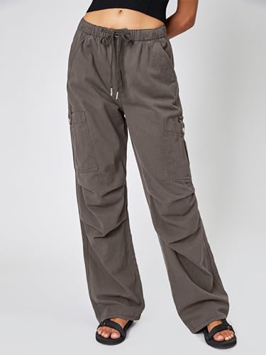 Women's High Waisted Cargo Pants with Drawstring and Cargo Pockets Trendy Daily Casual
