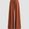 Palazzo Pants for Women Wide Leg Drawsting Elastic High Waisted Comfy Casual Flowy Pants with Pockets