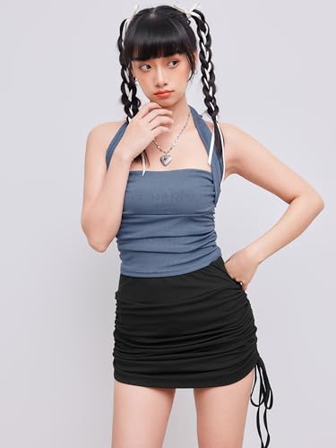 Halter Crop Tops for Women Sleeveless Going Out Tank Crop 2025 Trendy
