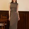 Women's Sleeveless Tie Shoulder Tank Top & Midi Skirt Elegant Set