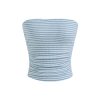 Summer Striped Tube Tops for Women Sleeveless Casual Strapless Crop Tops Trendy