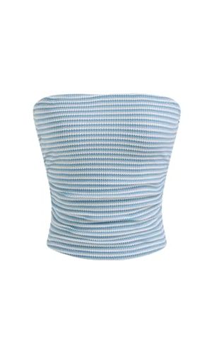 Summer Striped Tube Tops for Women Sleeveless Casual Strapless Crop Tops Trendy