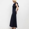 Women Summer Maxi Dresses Sleeveless Wedding Guest Dress Bowknot Boat Neck Formal Gown