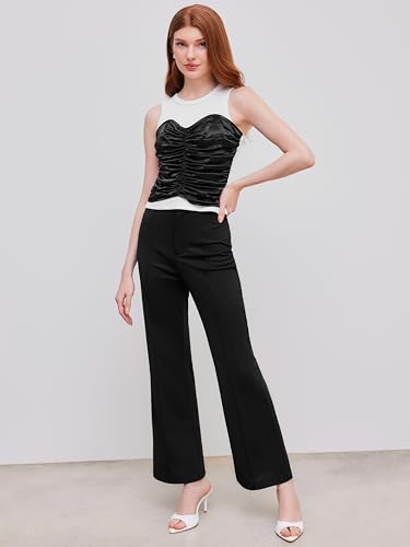Solid Knitted Flared Trousers