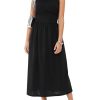 A Line Dress Womens Sleeveless Cocktail Party Midi Elegant Dresses with Pockets