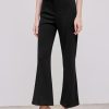Solid Knitted Flared Trousers