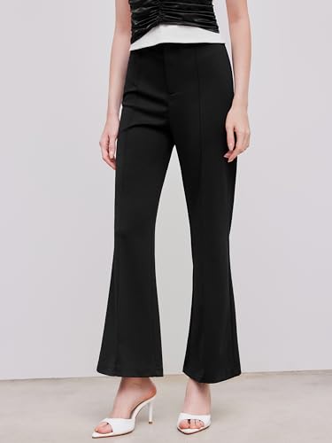 Solid Knitted Flared Trousers