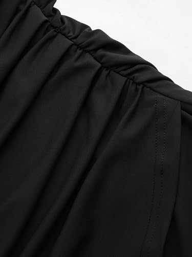 Women's Summer Mini Dress Cocktail Dress Mock Neck Sleeveless Ruched Short Dresses Trendy 2025