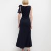 Women Summer Maxi Dresses Sleeveless Wedding Guest Dress Bowknot Boat Neck Formal Gown