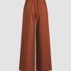 Palazzo Pants for Women Wide Leg Drawsting Elastic High Waisted Comfy Casual Flowy Pants with Pockets