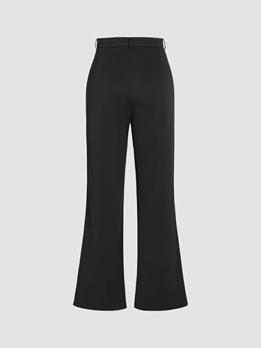 Solid Knitted Flared Trousers
