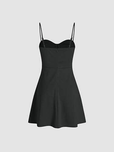 Mini Dress V Neck Sleeveless Bodycon Strappy High Waist Party Dress Flared A Line Short Dresses