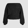 Women’s Boat Neck Dolman Sleeve Knit Sweater Fall Trendy Sweater Pullover Tops Jumper