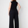 Plus Size Jumpsuits For Curvy Women Crew Neck Sleeveless Elegant Wide Leg Jumpsuits Dressy Casual Summer Outfits