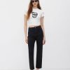 Jeans for Women Stretchy Denim High Waist Straight Leg Cropped Casual Jeans with Pocket