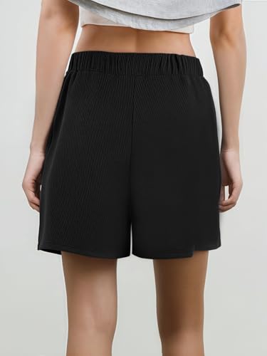 Women Shorts Elastic Waist Wide Leg Flowy Baggy Boxer Shorts Summer Vacation Boho Casual Outfits 2025
