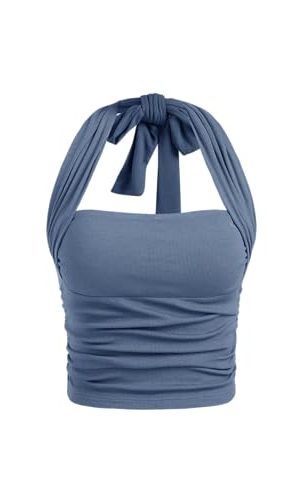Halter Crop Tops for Women Sleeveless Going Out Tank Crop 2025 Trendy