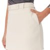 Womens Mini Skirts Solid High Waisted with Belt & Pockets Workwear