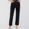 Jeans for Women Stretchy Denim High Waist Straight Leg Cropped Casual Jeans with Pocket