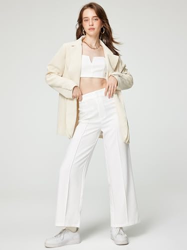 Work Pants Women Dress Pants High Waist Straight Leg Trousers Business Casual Slacks Office Pants