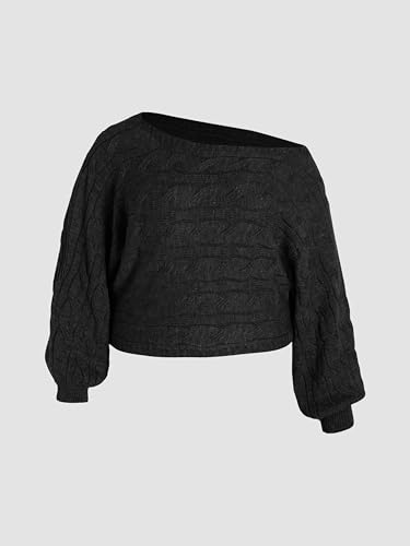 Women’s Boat Neck Dolman Sleeve Knit Sweater Fall Trendy Sweater Pullover Tops Jumper
