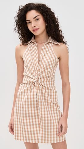 Women's Gingham Denim Sleeveless McKenna Dress