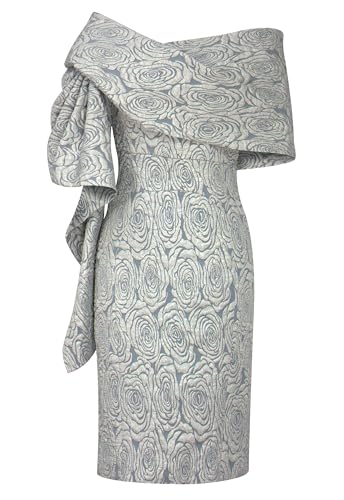 Womens Embossed Jacquard Shawl Dress