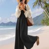 Casual Wide Leg Jumpsuits for Women Boho Floral Pleated Overalls Rompers Summer Outfits with Pockets P0D