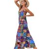 Casual Wide Leg Jumpsuits for Women Boho Floral Pleated Wide Leg Overalls Rompers Vacation Outfits with Pockets PIA