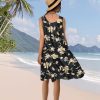 Summer Dresses for Women 2025 Casual Boho Floral Sundresses Sleeveless Scoop Neck Beach Tank Dresses EVS