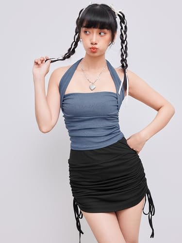 Halter Crop Tops for Women Sleeveless Going Out Tank Crop 2025 Trendy