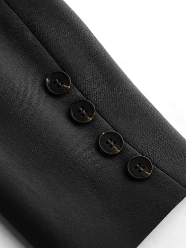 Womens Blazer Cropped Business Casual Open Front Long Sleeve Suit Work Office Blazer Jacket
