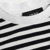 Striped Oversized Top for Women Crew Neck Short Sleeve Loose Casual Tops